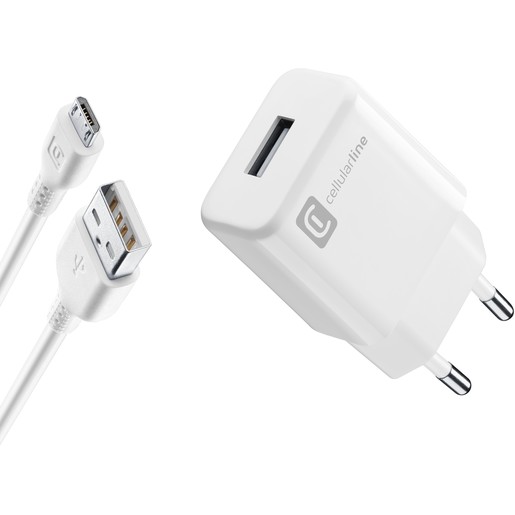 USB Charger Kit 1A - Micro USB - Huawei, Xiaomi, Wiko, Asus and other smartphone
