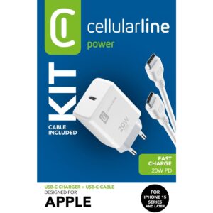 Kit Chargeur Usb-C Apple C2C 20W Blanc