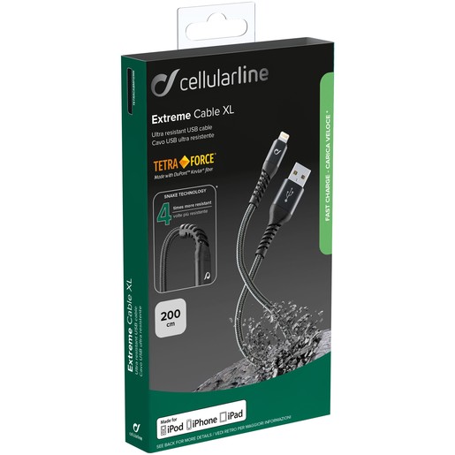 Tetra Force Cable 200cm - Lightning Câble Lightning ultra-résistant – Image 6
