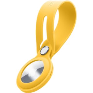 Airtag - Sangle Silicone Jaune