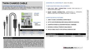 Twin Charge Cable USB-C to USB-C