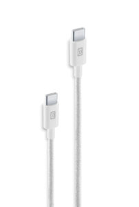 Câble tressé 60 cm - USB-C à USB-C Cellularline_USBDATABRCTOC06W_INT_1
