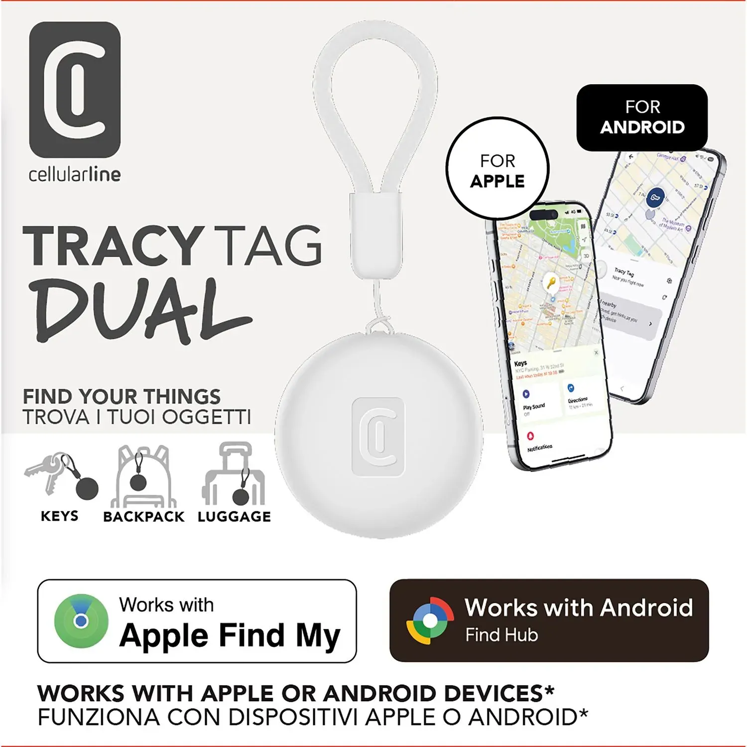 Tracy Tag Dual Ios/Android Item Find Whi - immagine 4