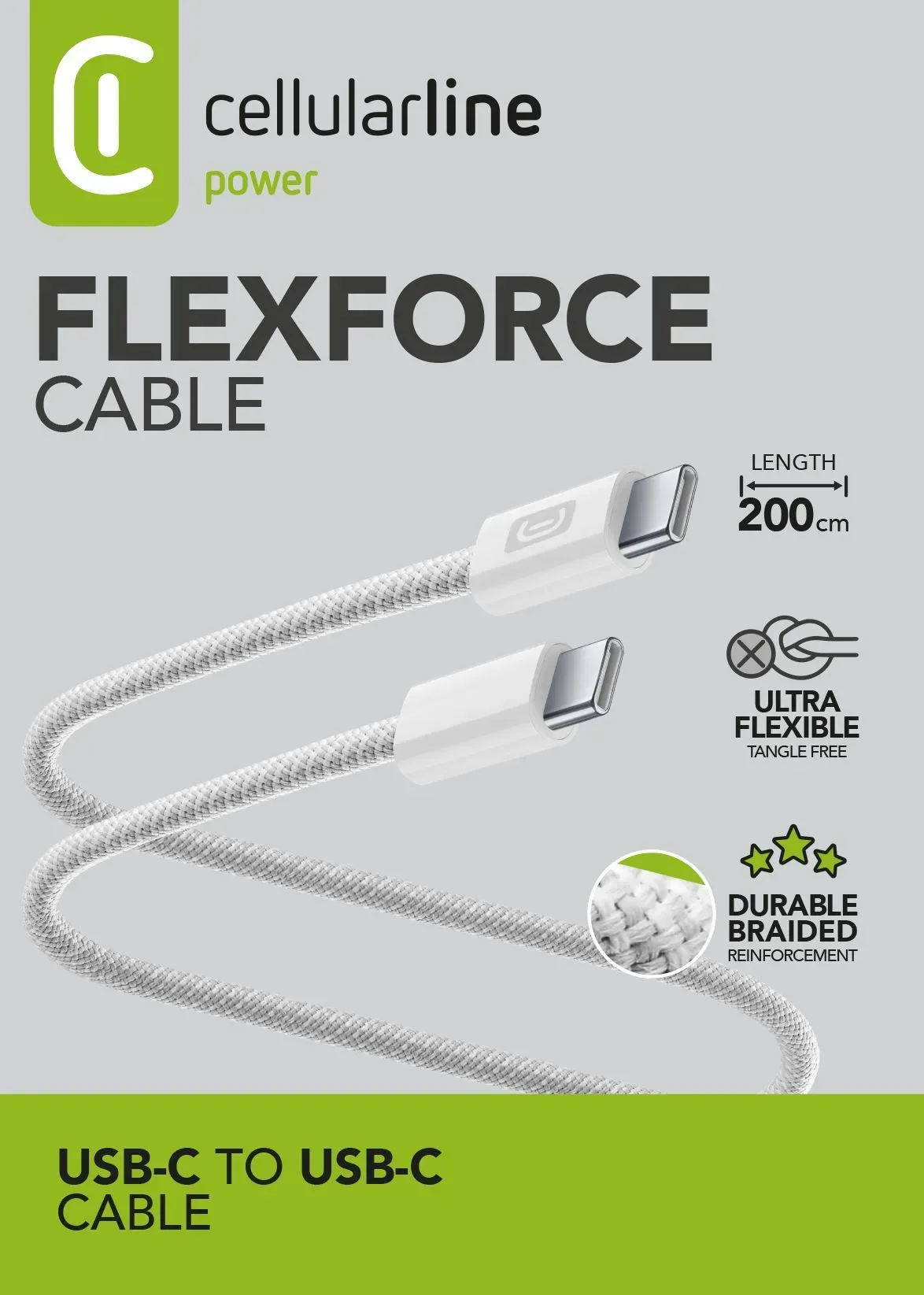 Silicone woven cable USB-C to USB-C - Image 4
