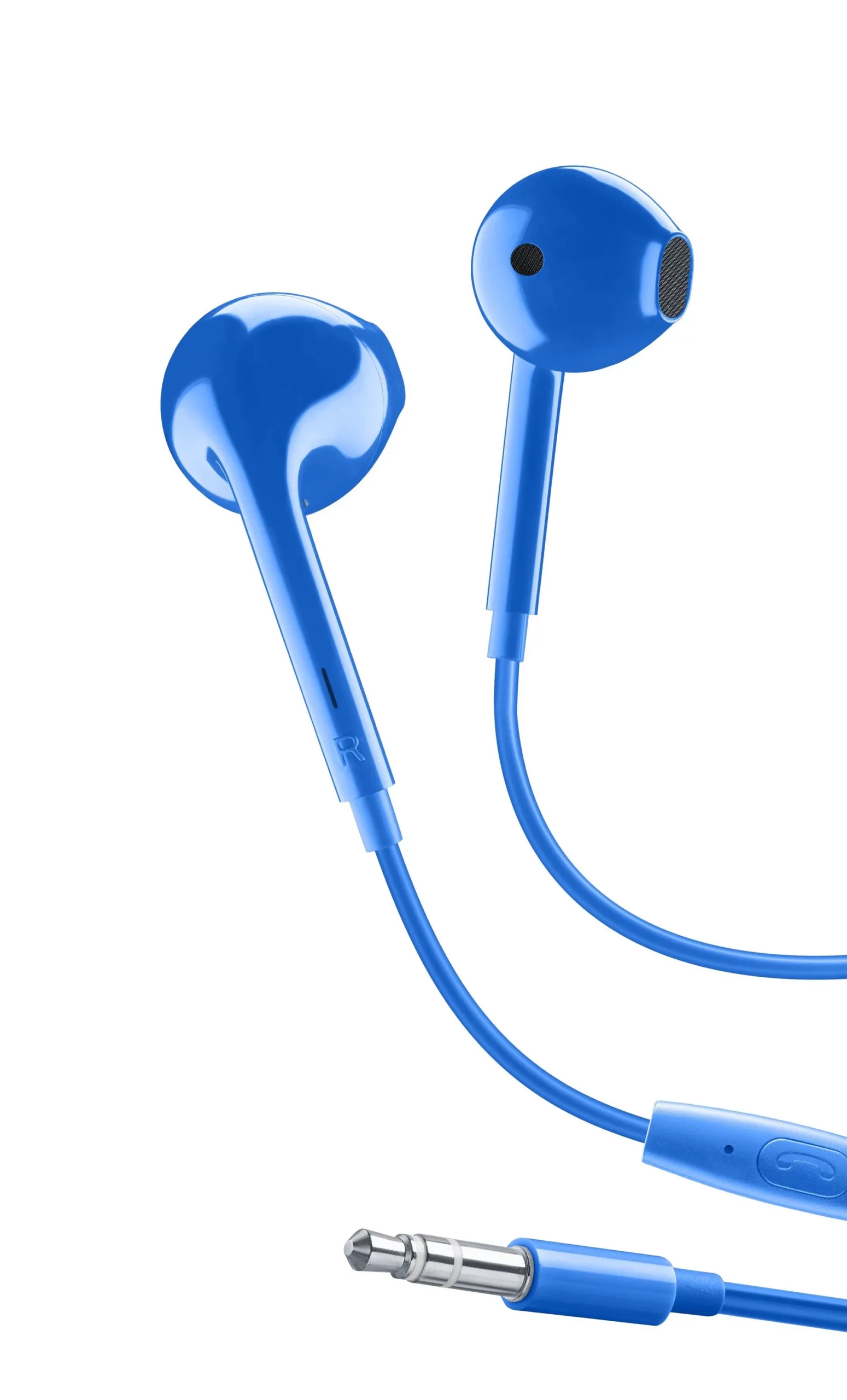 Écouteurs - Egg-Capsule + mic, bleu