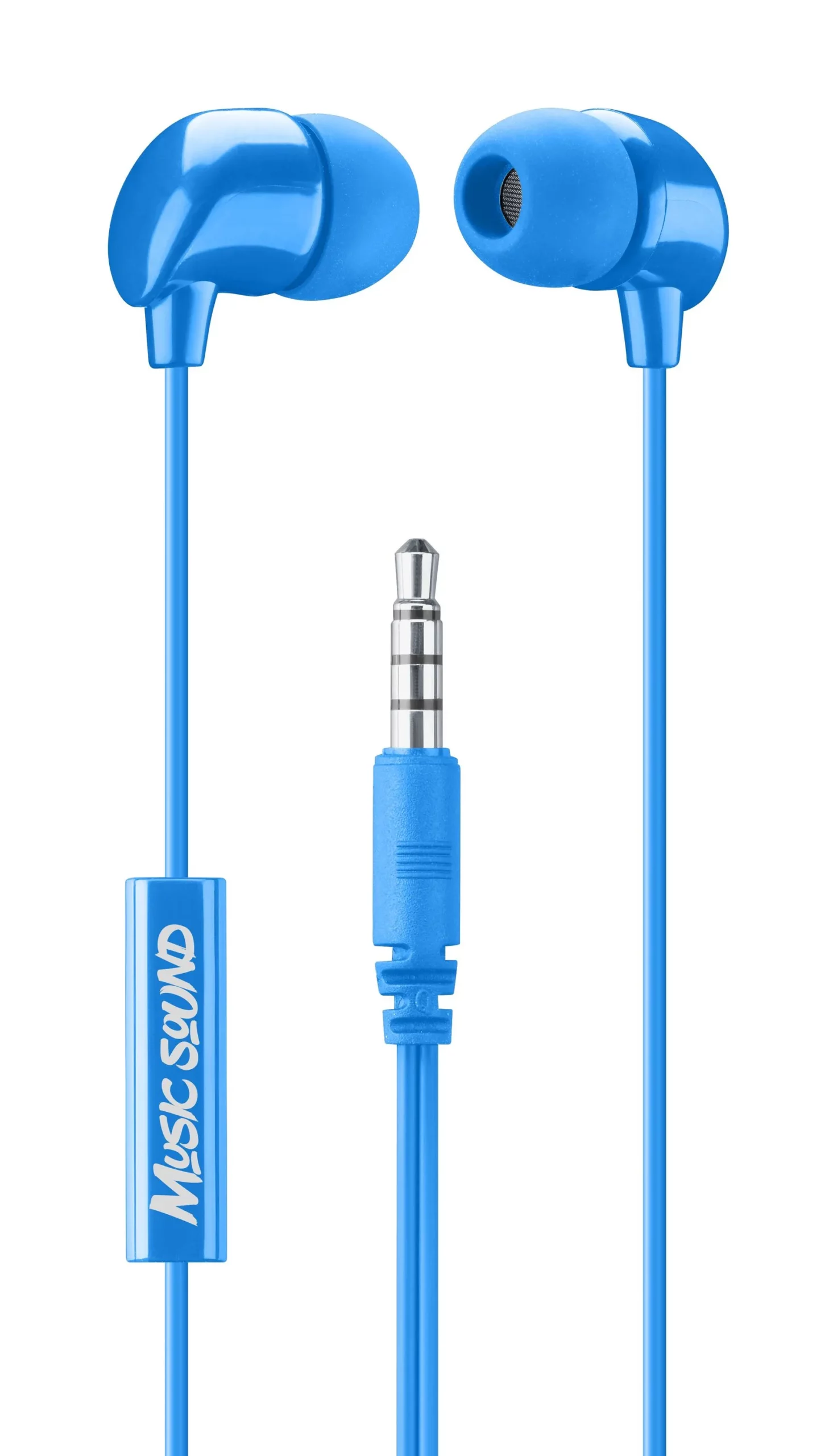 Écouteur - In-ear + mic, bleu