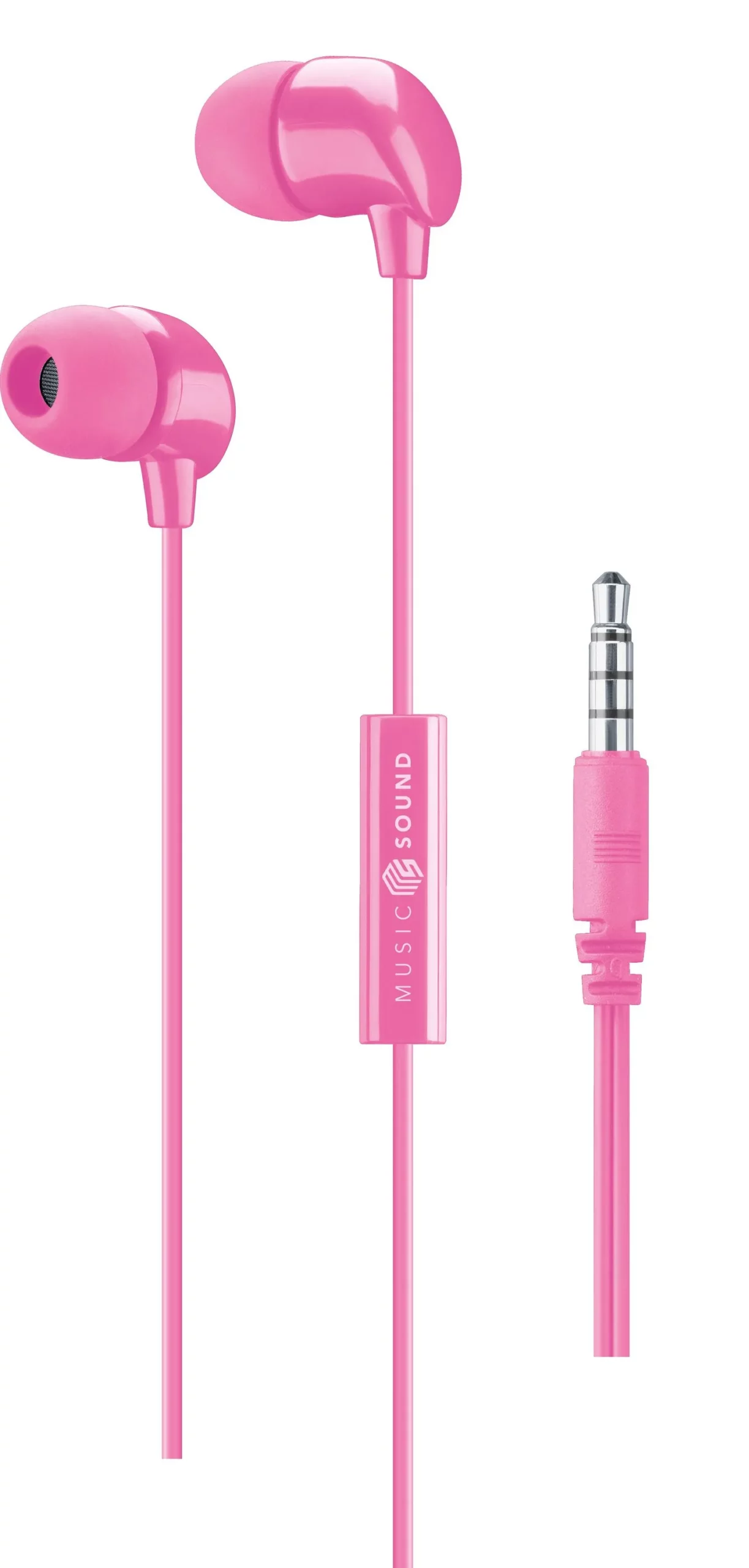 Écouteurs - In-ear + mic, rose