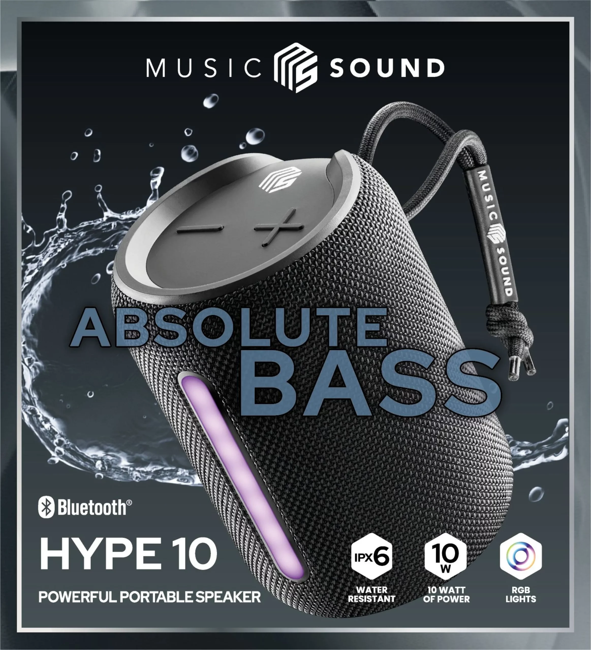 Speaker Bluetooth Hype 10W Nero - immagine 3