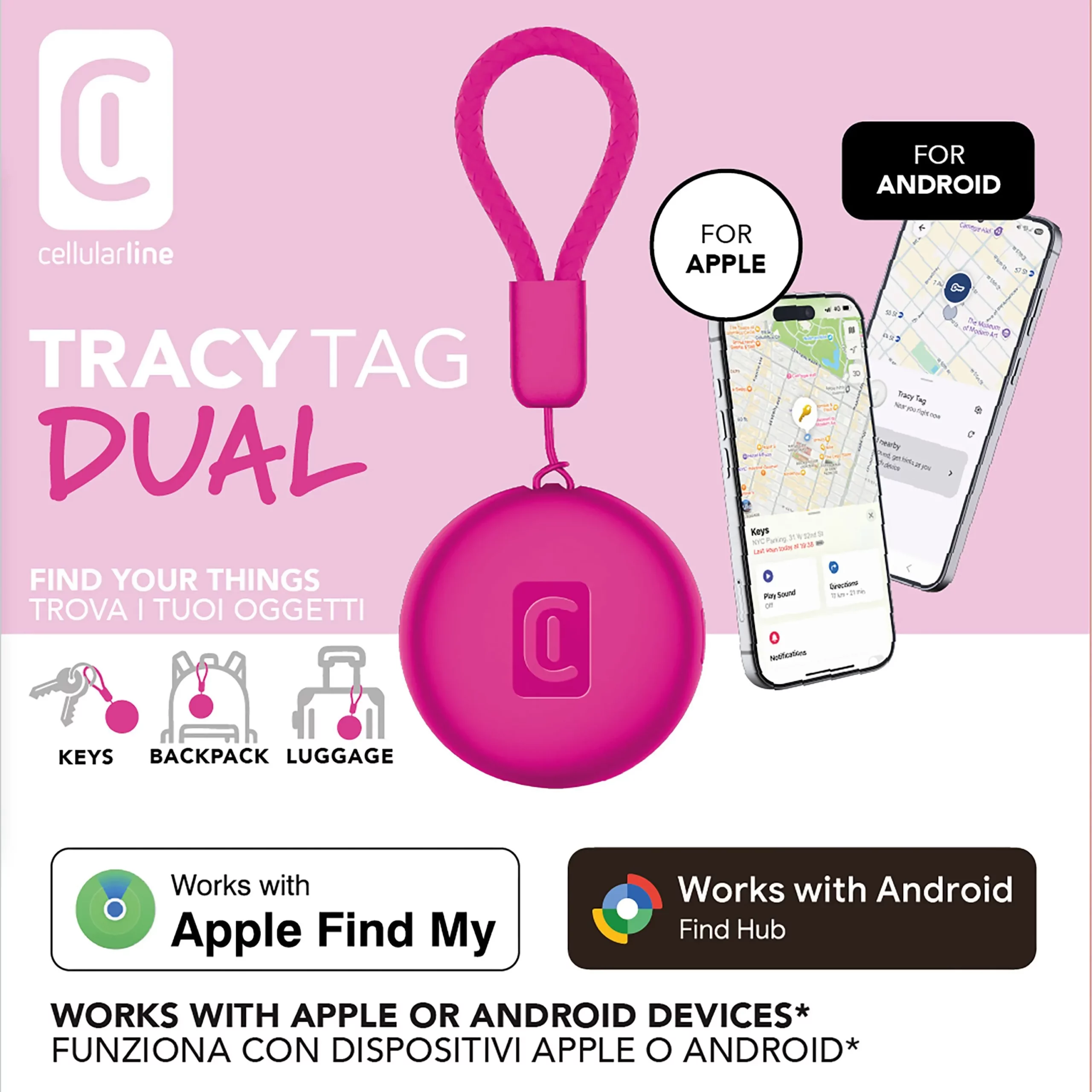 Tracy Tag Dual Ios/Android Item Find Pin - immagine 2