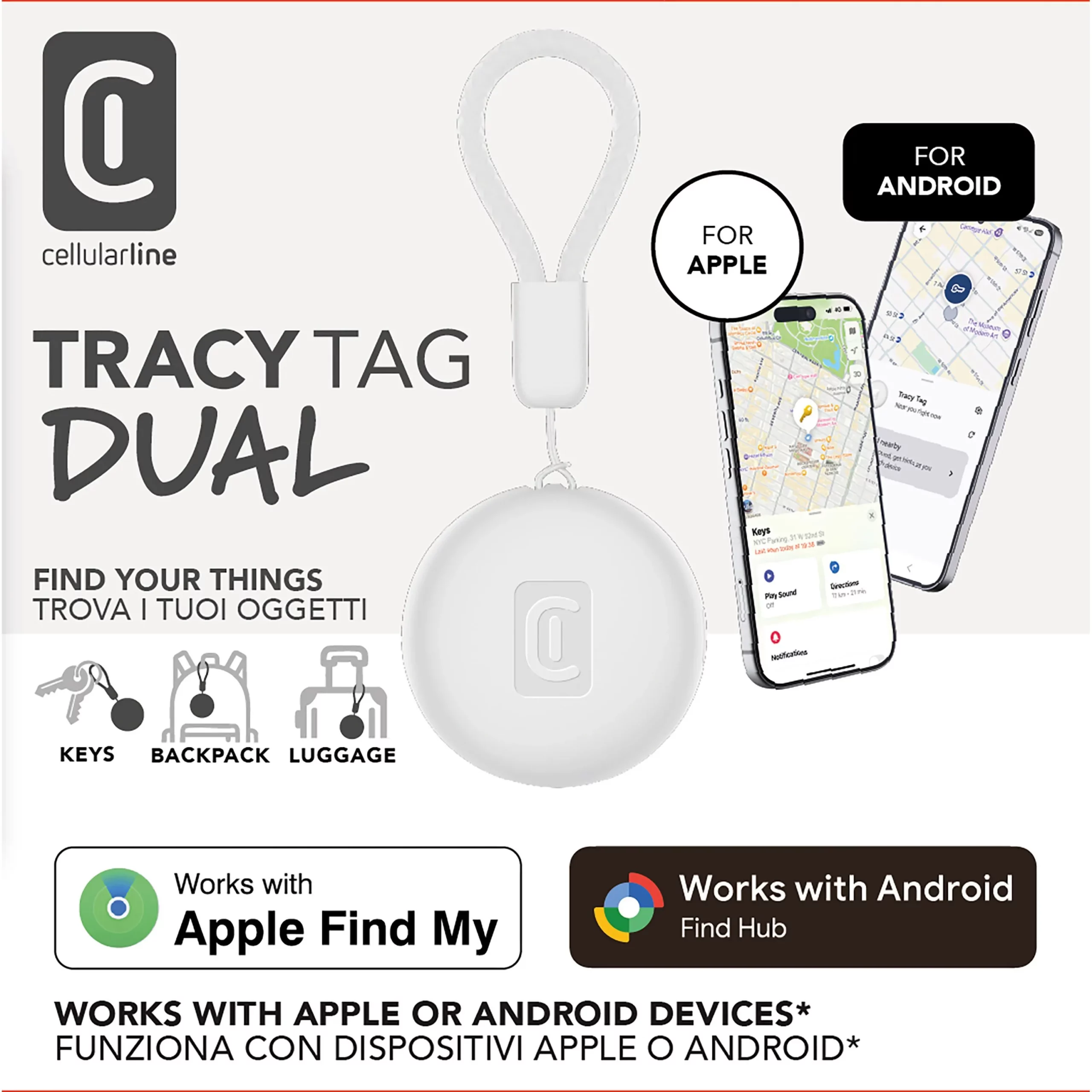 Tracy Tag Dual Ios/Android Item Find Whi - immagine 2