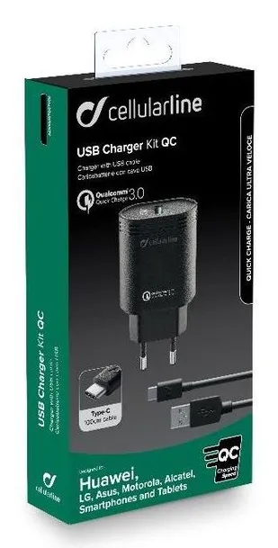 USB Charger Kit 18W - USB-C - Huawei, Xiaomi, Wiko, Asus and other smartphone - immagine 3