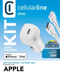 USB-C Car Charger Kit 20W - USB-C to Lightning - iPhone 8 or later