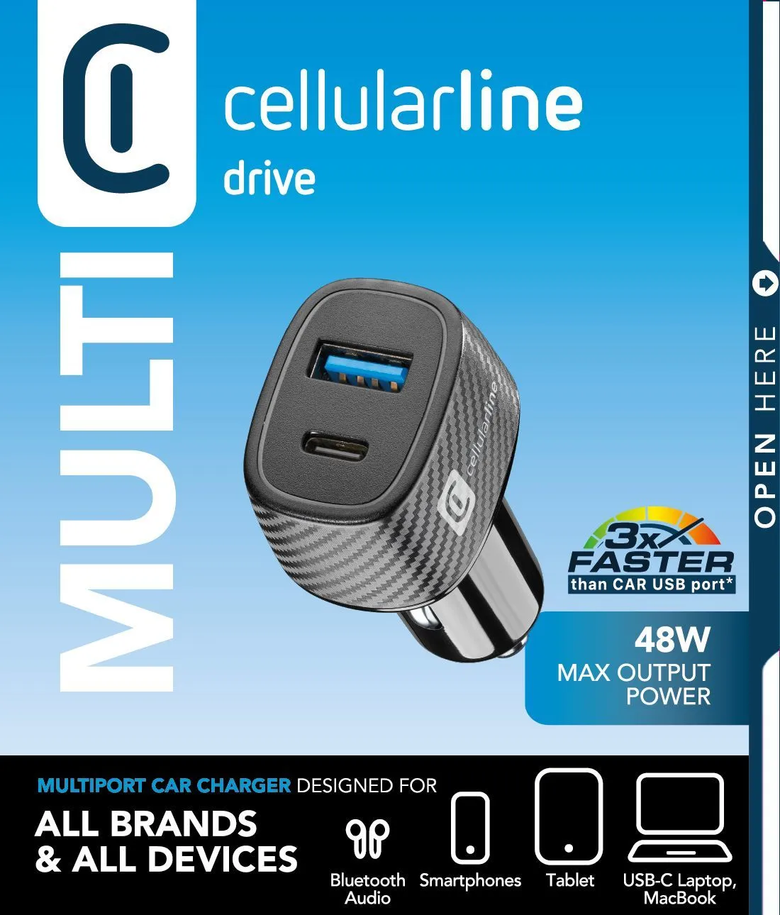Auto-Ladegerät – schnelles USB + USB-C fürs Auto – Bild 2