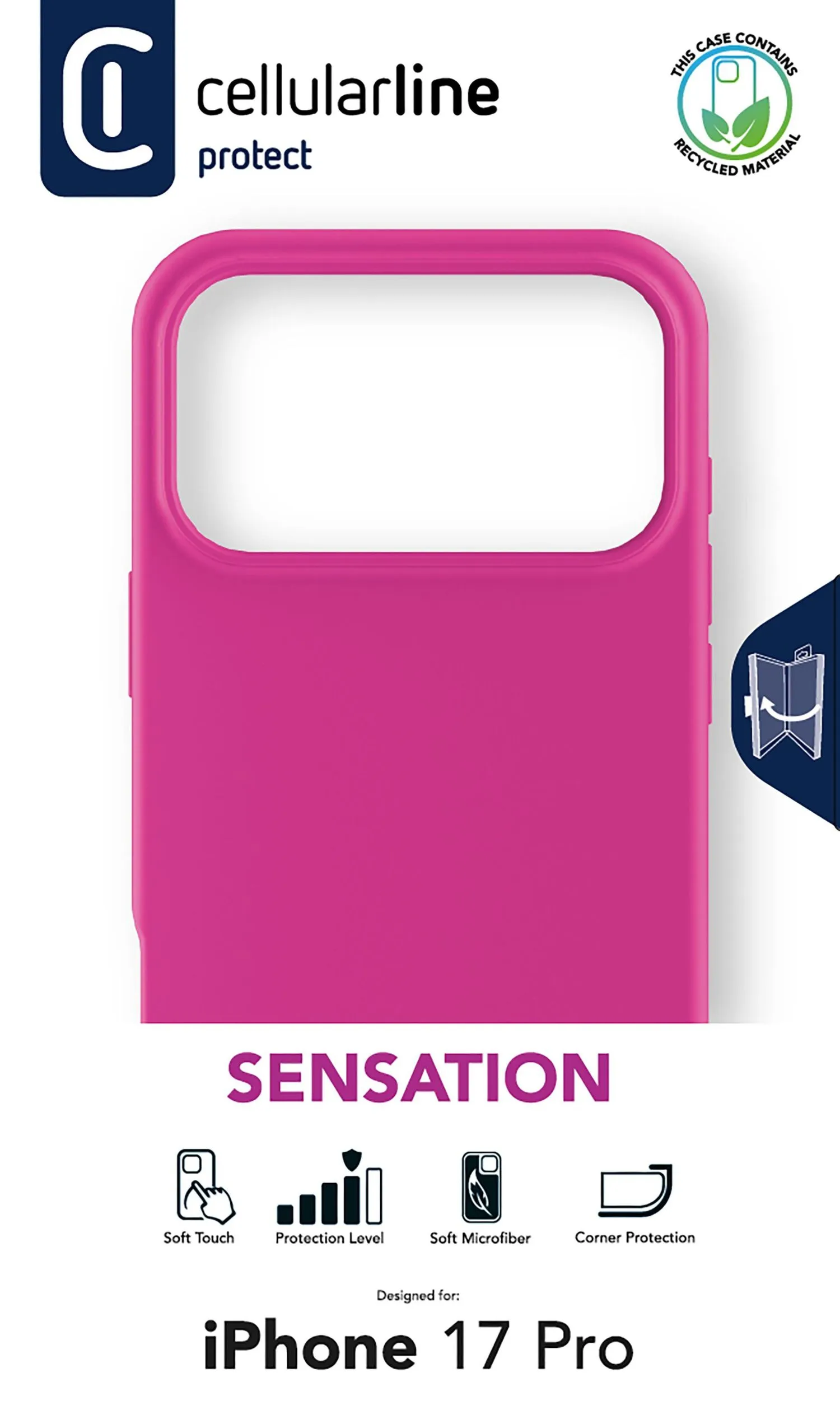 Sensation - iPhone 17 Pro Ultra-soft silicone case with soft-touch finish, perfect to protect every detail of your iPhone 17 Pro with elegance and comfort. - Image 2
