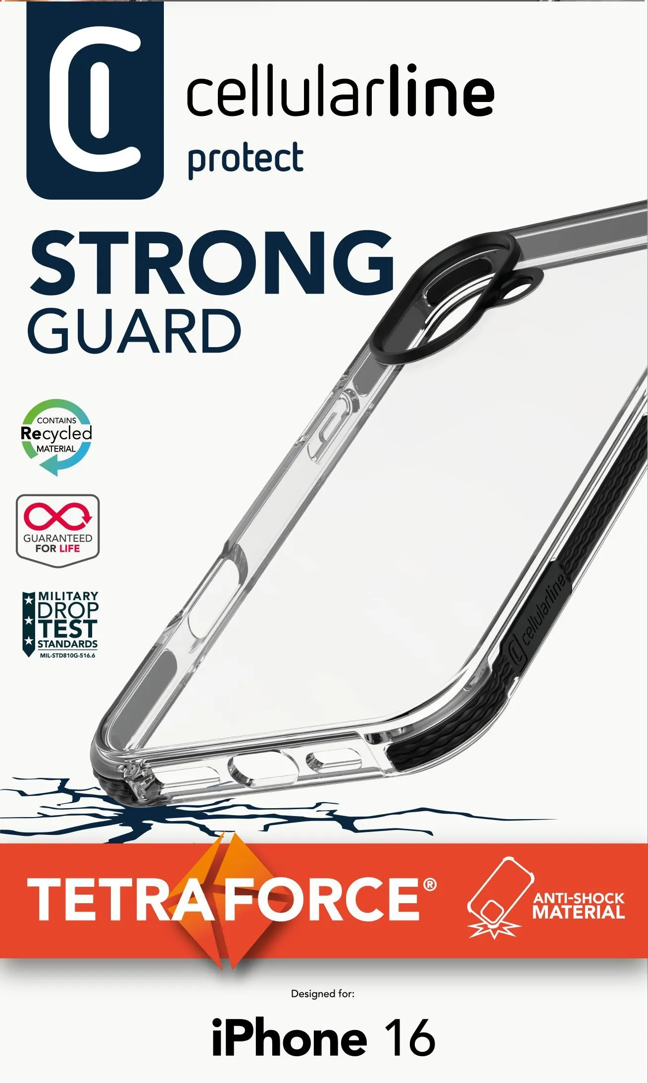 Tetra Force Strong Guard - iPhone 16 Ultra-protective, anti-shock flexible case with integrated Microban® antibacterial technology - Image 2