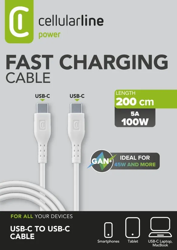 USB-C Cable 5A 100W - 200 cm USB-C Cable 5A 100W - 200 cm - Image 2