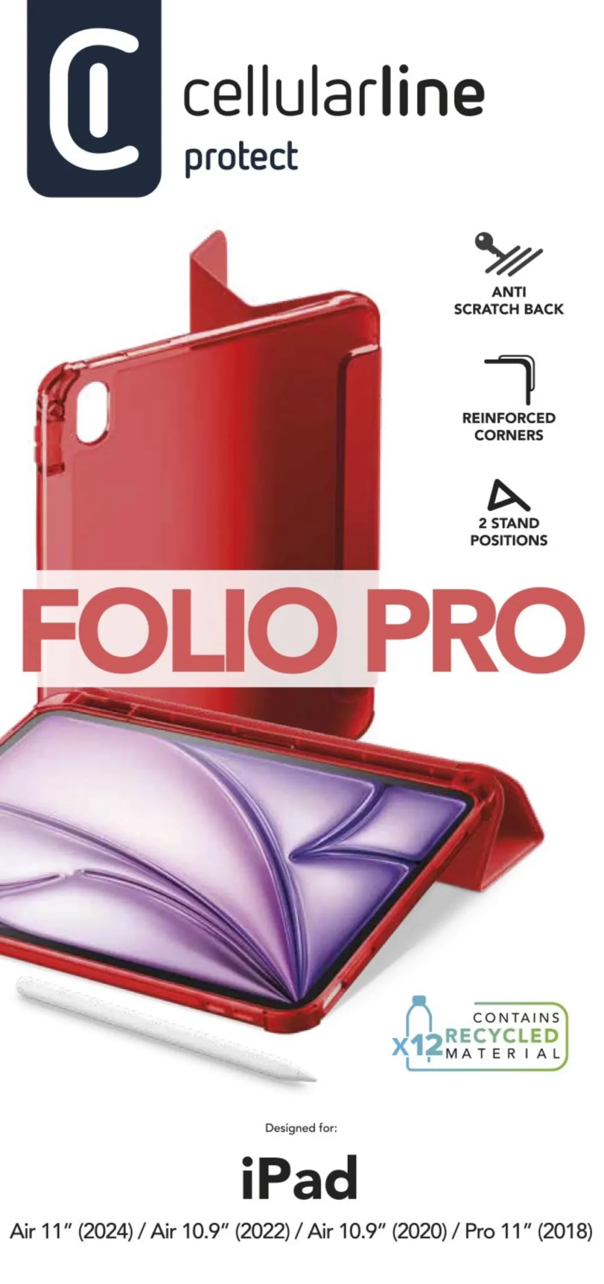 Case iPad Air 11 (2024) rouge" - immagine 3