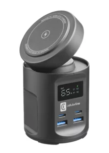 Cellularline 8018080479151 Ordinateur portable, Universel Noir Secteur Recharge sans fil Chargement rapide Intérieure