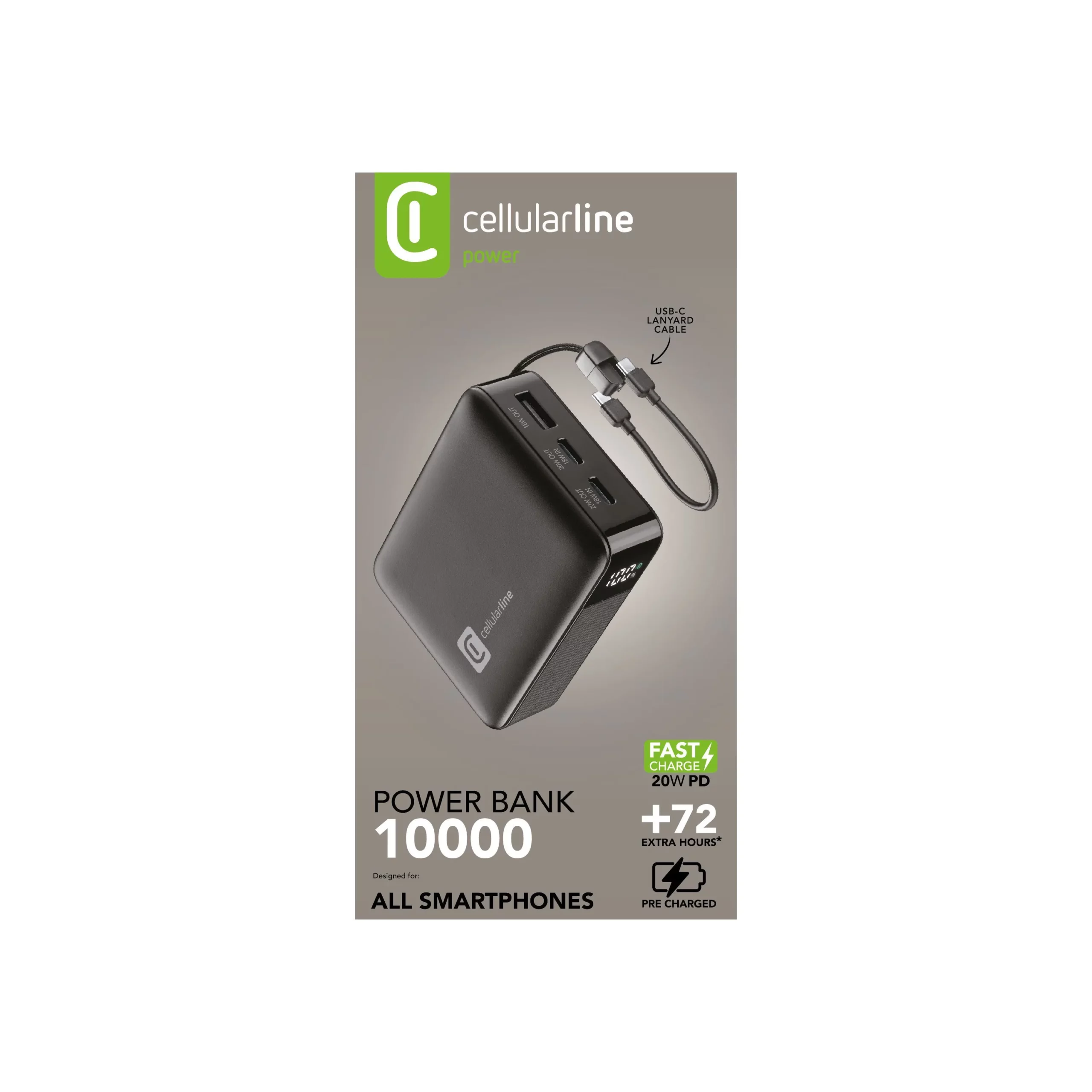 Power Bank 10.000 mAh LCD 20W USB-C - Image 3