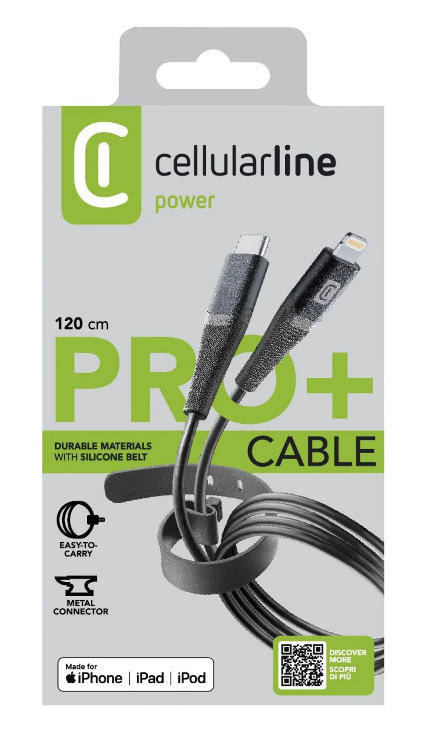 Belt cable 120 cm - USB-C to Lightning – Image 2