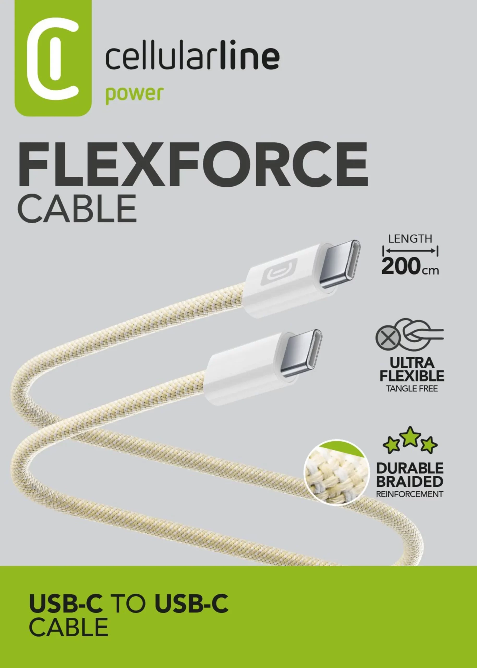 Silicone woven cable USB-C to USB-C – Image 2