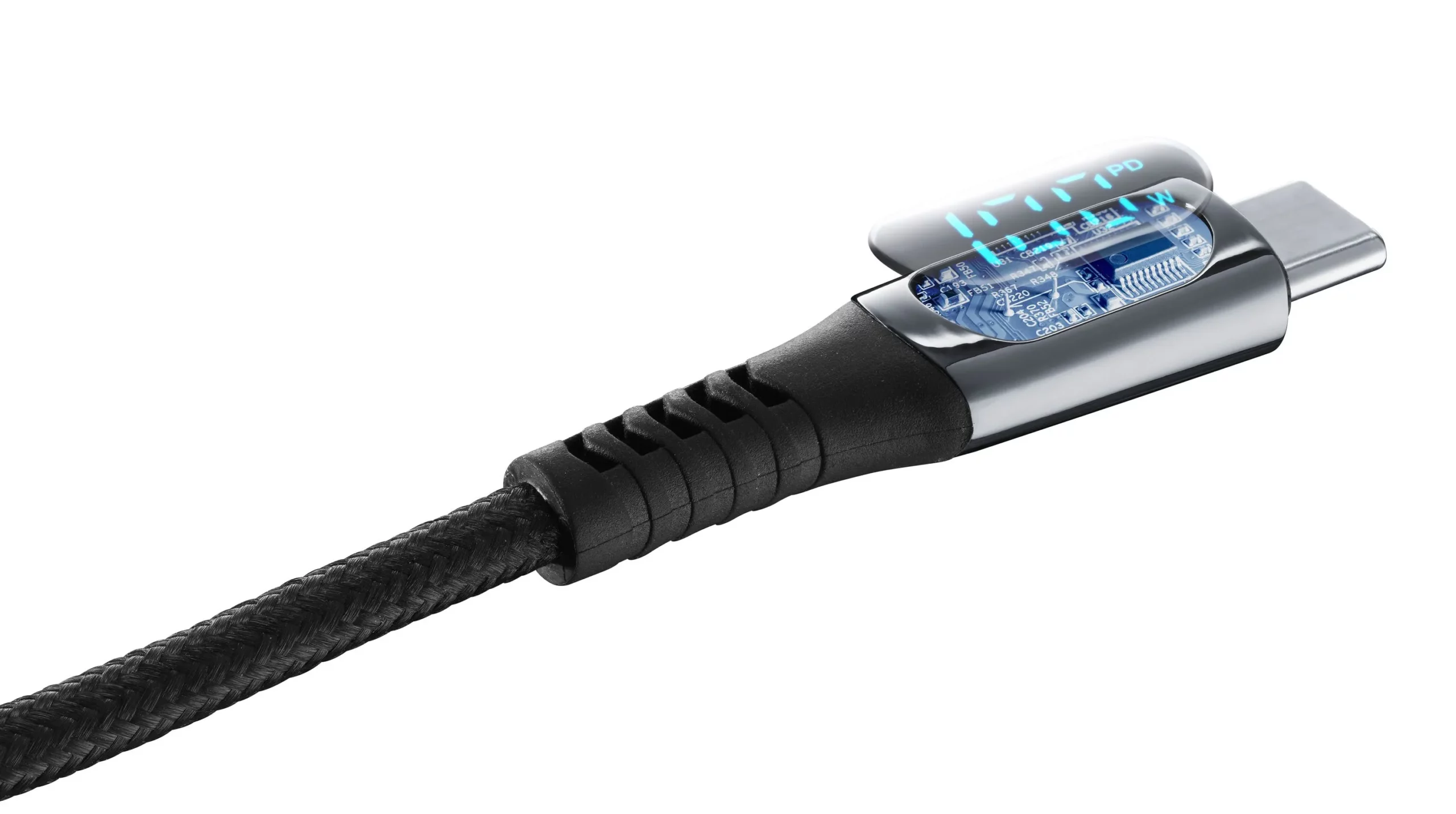 Display Cable USB-C cable with integrated LCD display - Image 2
