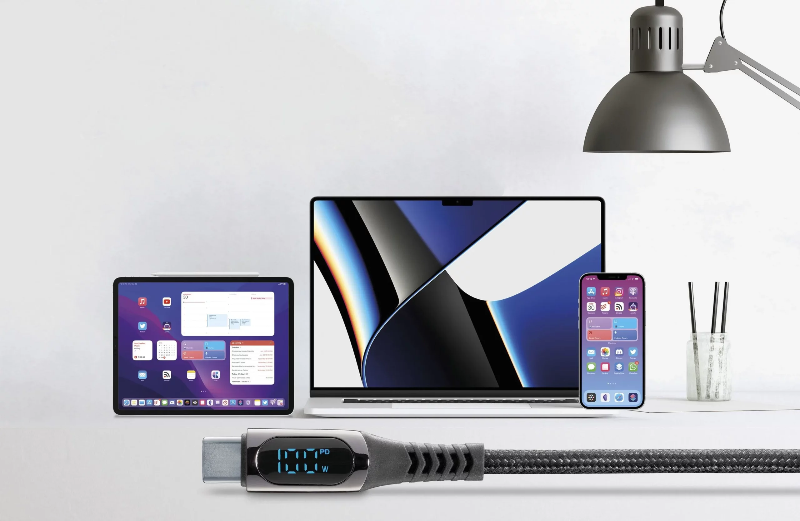 Display Cable USB-C cable with integrated LCD display - Image 6