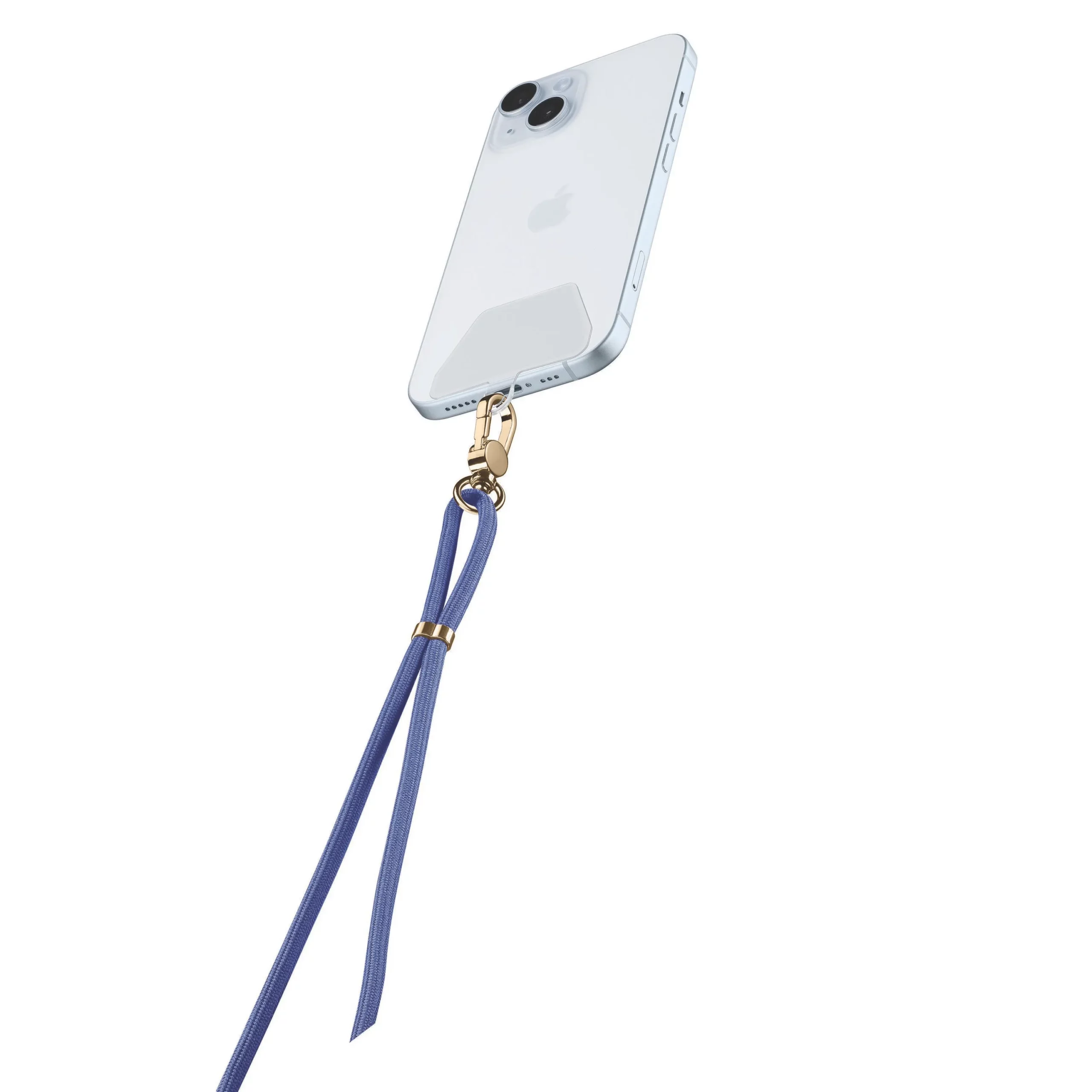 WRIST LACE – Wrist strap – Blue Universal wrist strap with premium finishes, compatible with all smartphones, even with a case. Transparent adhesive patch included for easy and secure application.