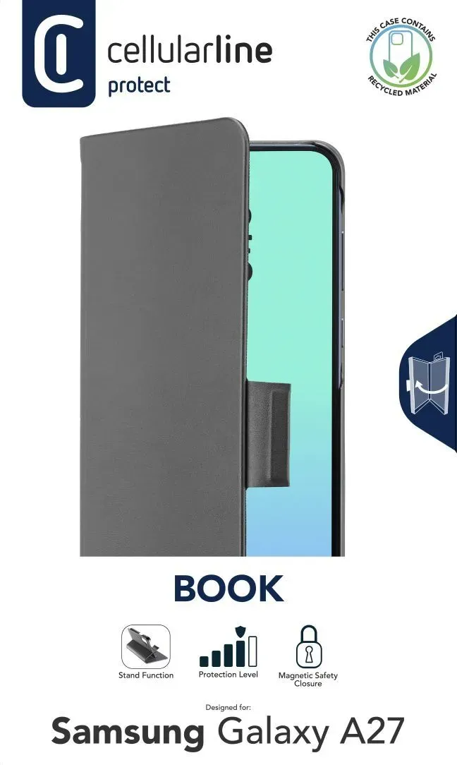 Book Case - Galaxy A27, Noir - Image 2