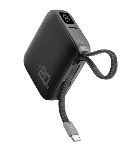 Cellularline POCKET POWER BANK 10000 mAh 20W USB-C PORT BLACK Noir Cellularline PBPOCKET10000K INT 1